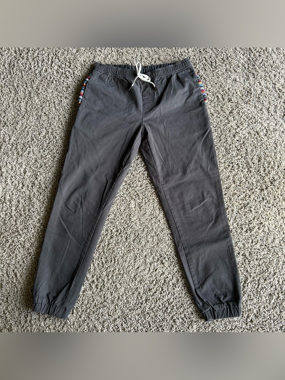 Wowie Joggers Mens Large (34x28) Black Aztec Chino Stretch Casual Western Pants